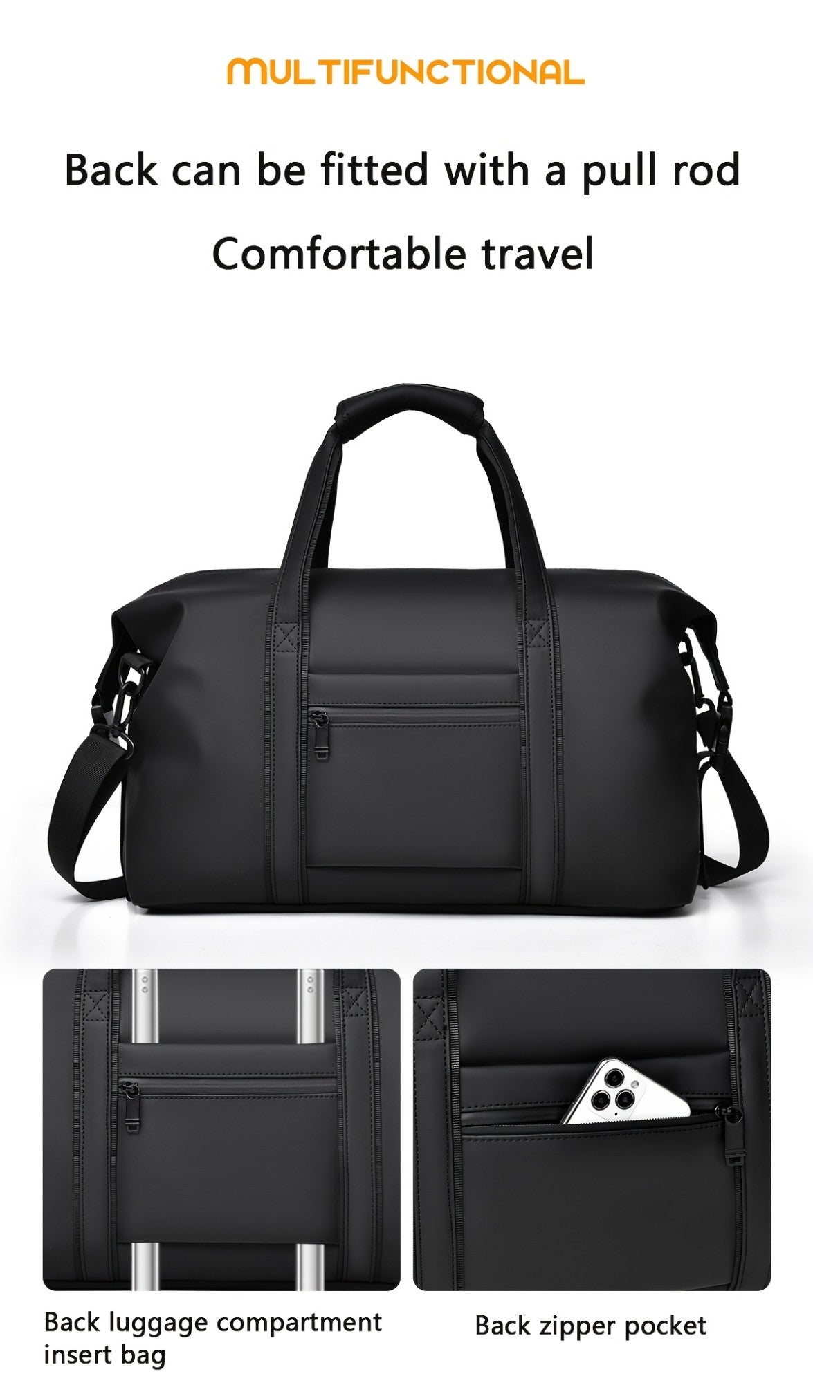 Large Capacity Travel Bag,Portable Overnight Duffel Bag Unisex Sport Fitness Bag,Perfect For  Sports And Outdoor Adventures