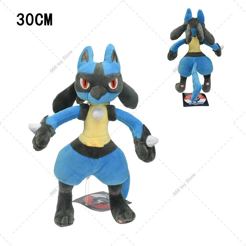 7 Styles Pokemon Plush Riolu Mega Lucario Shiny Lucario Stuffed Doll Toy Cute Peluche Toy Christmas Halloween Gifts