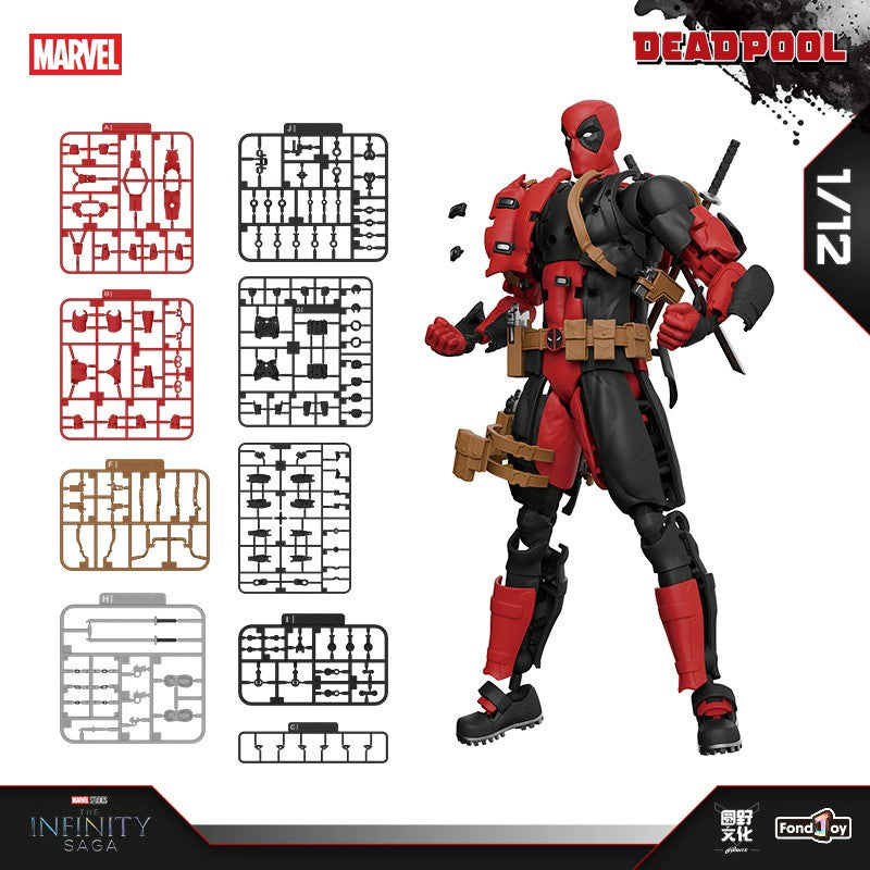 Fondjoy 15cm Deadpool Articulações Móveis 1/12 Modelo de Brinquedo Montado Marvel Anti-Heróis Figura de Anime Presente Brinquedo Infantil Enfeite de Mesa