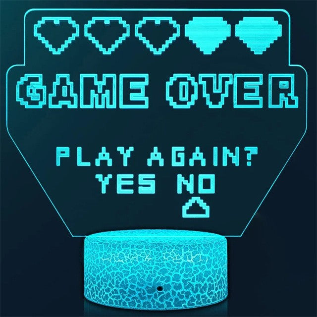 3D LED Gaming Setup RGB Lamp USB Powered Gaming Room Children's Lamp Bedroom Night Lights LED Table Lamp Indoor Lighting Gifts