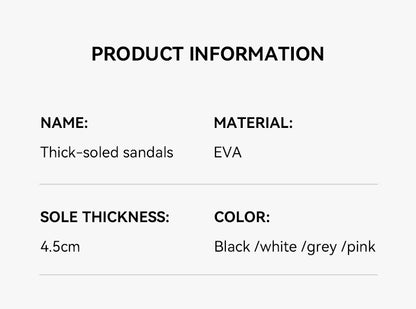 Summer Comfortable Soft Heightening Sandals For Men Platform High-heeled Outdoor Non-slip Waterproof Sandals For Women Clogs