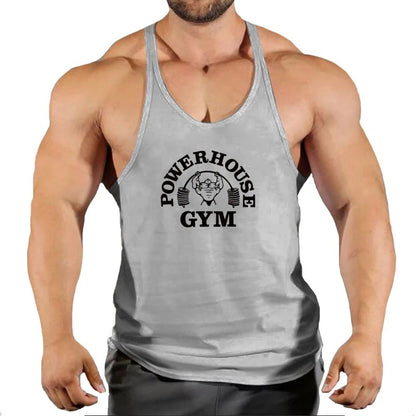 Gym Top Men Bodybuilding Shirt Fitness Men's Vest Singlet Sleeveless Sweatshirt Man Clothes Clothing Stringer Vests Singlets