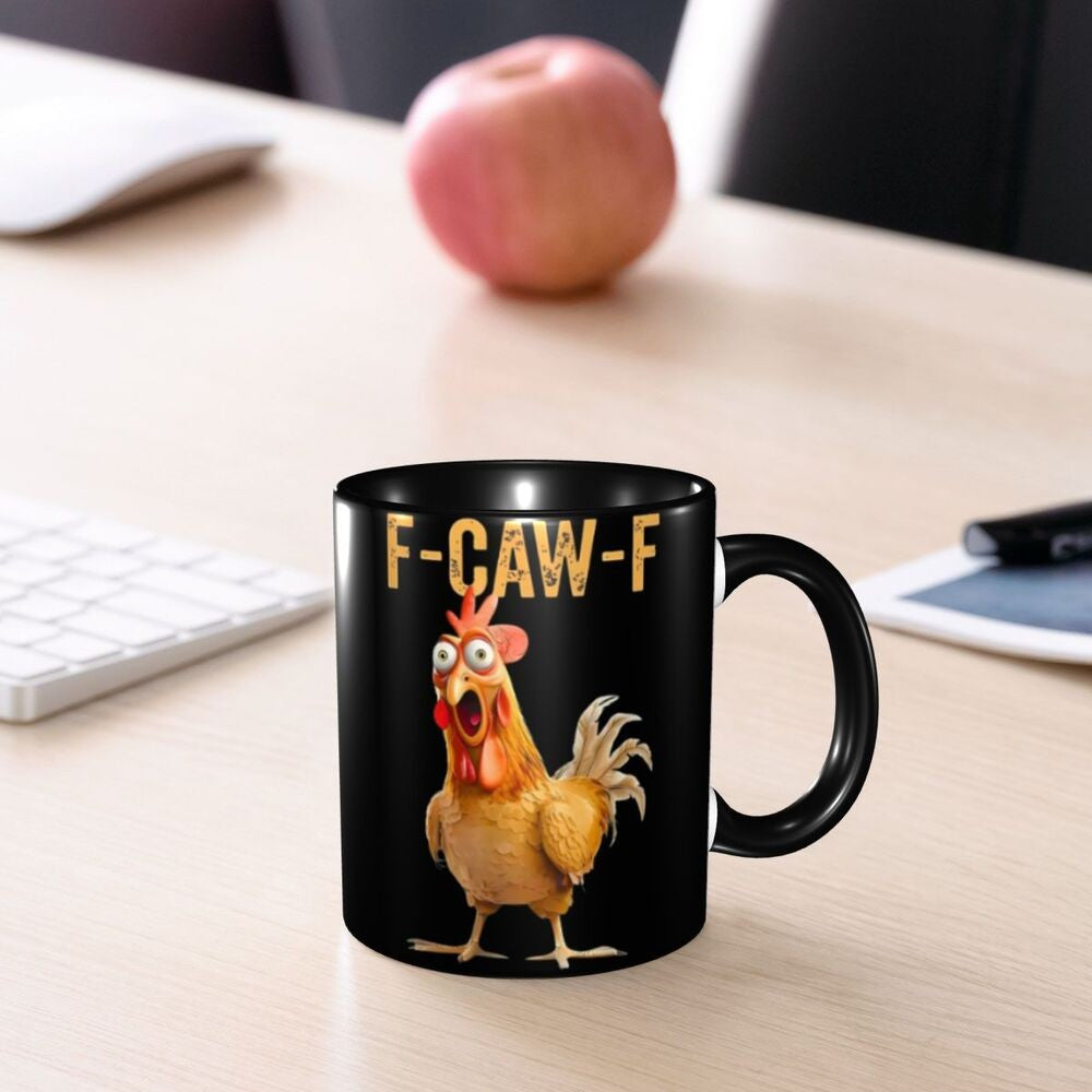 Funny F-Caw-F Chicken FCAWF Mug Fun Tea Cup Gift For Women Men