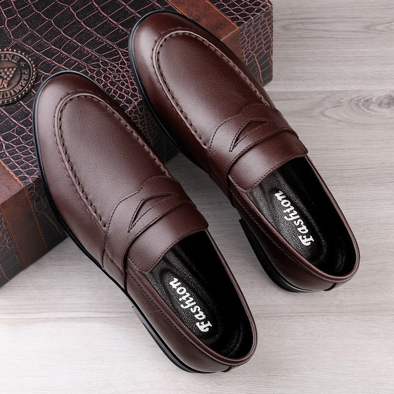 British Style Autumn Casual Leather Doudou Shoes Men's Outdoor Step on Business Shoes Fashion Handmad Designer  Single Flats