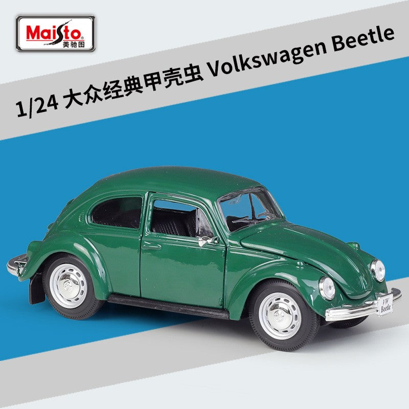 Maisto Diecast 1:24 Scale Volkswagen Beetle Alloy Retro Vintage Car Model Ornaments Collection Souvenir Ornaments Display