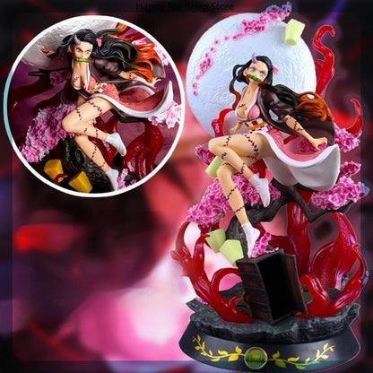 31cm Demon Slayer Kamado Nezuko Anime Girl Figura Modelo Gk Grande Estátua Meninos Coleção Decoração de Mesa Enfeite Brinquedos Presentes