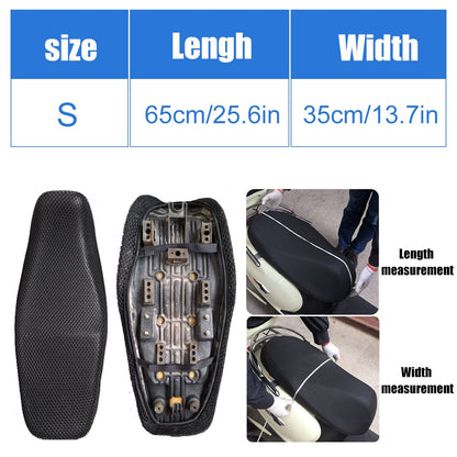 AUTCOAT 1 Peça Capa de Assento de Moto Scooter Ciclomotor Malha 3D Respirável Almofada Antiderrapante S-6XL