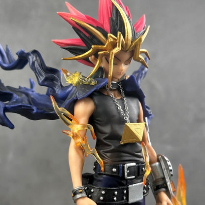 2025 28cm Anime Duel Monsters Anime Figure Gk Yugi Muto Doll 2 Heads Pvc Statue Model Collectible Decoration Toys Christmas Gift