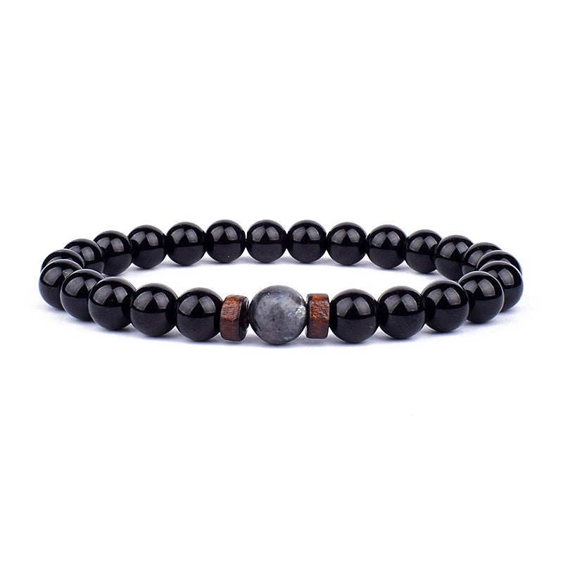 Pulseira de Pedra Vulcânica para Homens Lava Madeira 8mm Contas Pulseira Buda Tibetano Corrente de Pulso Feminina Masculina Jóias Presente Novas Pulseiras