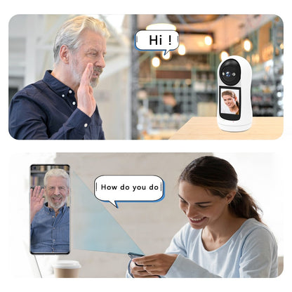 BESDER 4MP PTZ Wifi Camera Video Call with 2.8 Inch IPS Screen Baby Cry Sound Detection Security IP Camera Baby Monitor iCSee