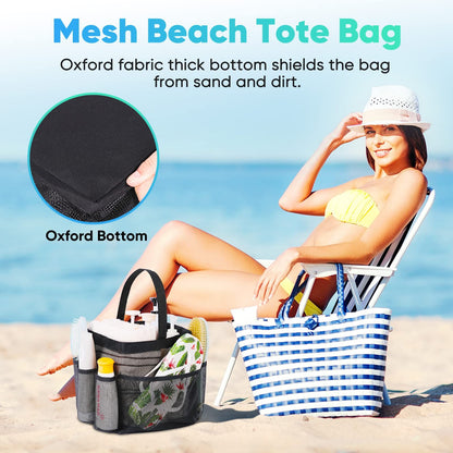 Transparent Mesh Cosmetic Tote Bag Beach Bathroom Shower Accessories Travel Portable Towel Toiletry Handbag Storage Organizer