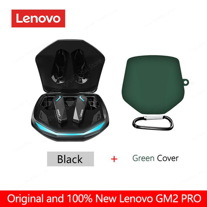 Fone de Ouvido Original Lenovo GM2 Pro Bluetooth 5.3 Sem Fio para Jogos com Baixa Latência Chamada HD Fones de Ouvido com Modo Duplo e Microfone GM2Pro