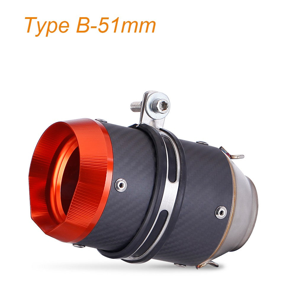 Universal Motorcycle Exhaust CNC Carbon Fiber Escape Muffler For Kawasaki Z900 FZ6 RC390 S1000XR