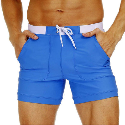 MAGCOMSEN Men's Swimwear Shorts Summer Quick Dry Swimming Trunks Surf Board Shorts Boxer Briefs Swimsuit Beach Sunbathing Shorts