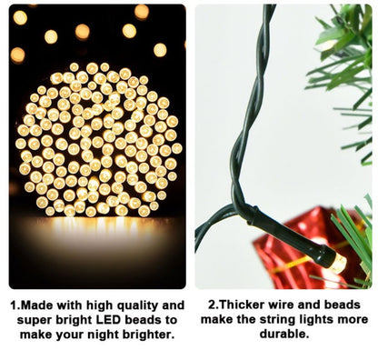 1.5M/2M/3M LED Ring Christmas Tree Tops Lights Decoration Tree Lights String for Patio Garden Outdoor Waterproof Waterfall Light