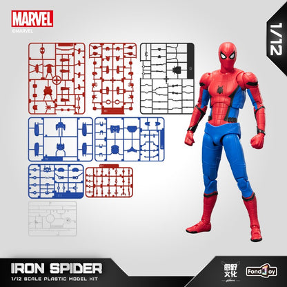 Blokees Original Homem-Aranha Venom Versão HQ 15.5CM 1/12 STARK SUIT Clássico Figura de Ação Montada Coleção Brinquedo Presente