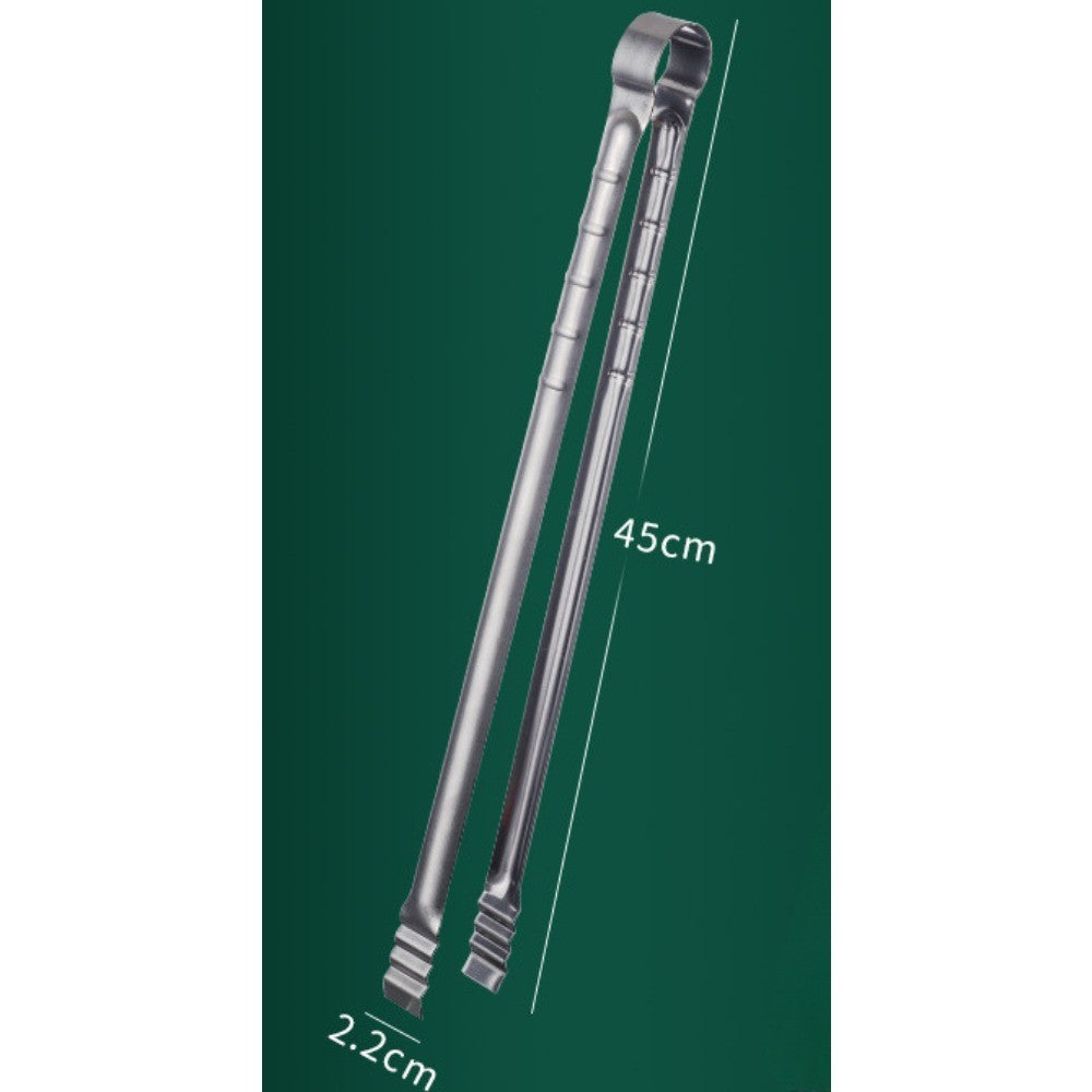 17.7Inch Extra Long Grilling Tongs Food Clip Charcoal Fire Barbecues BBQ Tongs Cooking Grill Tools Kitchen for Home Outdoor