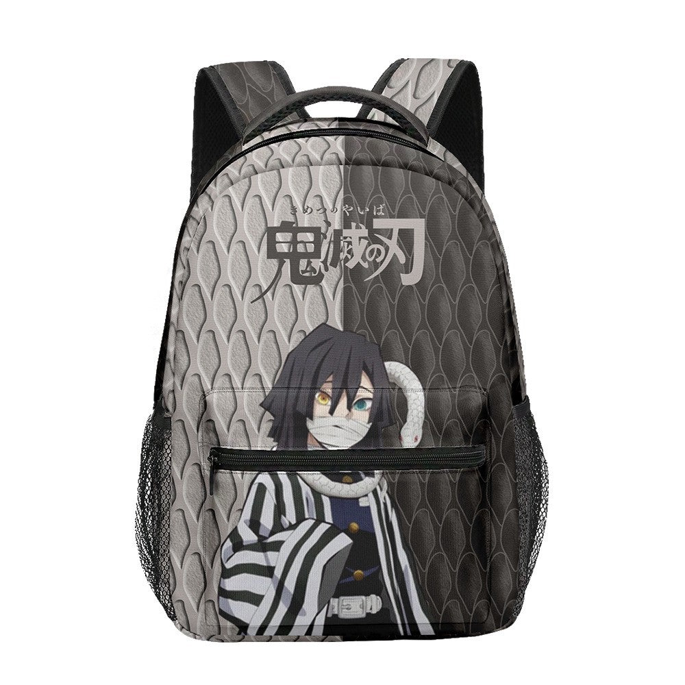 Anime Demon Slayer Tanjiro Nezuko 3D Printed Backpack for College Students Large School Bag 15 Inch Laptop Bag Middle School