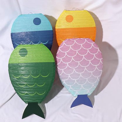 Blessing Wishing Fish Shaped Cute Candle Light Decoration Party Supplies Paper Lanterns