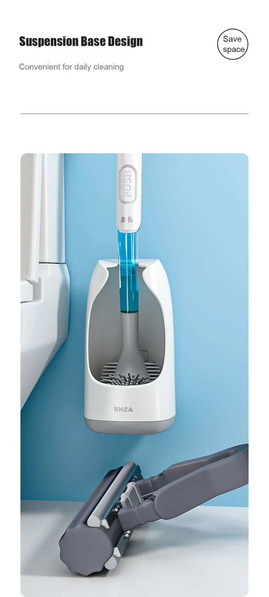 Escova de Silicone para Vaso Sanitário Acessórios WC Escova WC Sem Cantos Mortos Limpeza Doméstica Cerda Macia Artefato Banheiro Toucadores