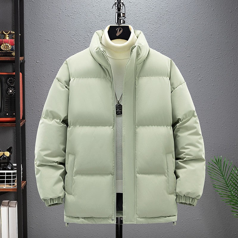 Jaqueta de Pesca Masculina Inverno Marca na Moda Gola Alta Jaqueta Acolchoada Solta Adolescentes Quente À Prova de Frio Casaco Tamanho Grande