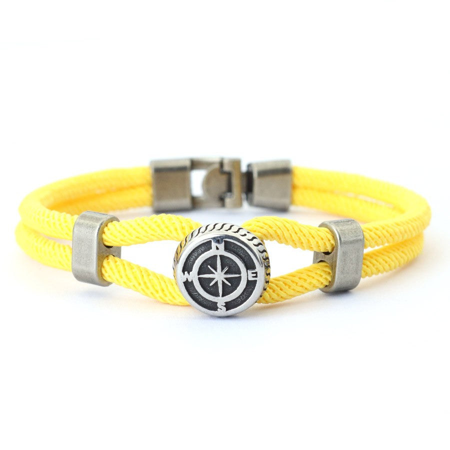 Nova Pulseira Bússola Masculina Viking Corda Náutica Bracelete Feito à Mão Trançado Acessórios Surfista Homem Pulseira Fio Náutico