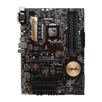 Kit Placa Mãe ASUS H170-PRO + CPU i5-6500 Intel H170 LGA 1151 4×DDR4 64GB M.2 PCI-E 3.0 DVI HDMI ATX