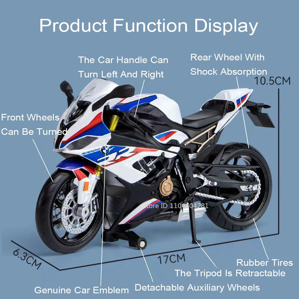 Escala 1:12 BMW S1000RR Honda CBR1000RR Liga Fundido Miniatura Motocicleta Carro Modelo Brinquedos Rodas Direcionáveis Veículos para Meninos Presentes