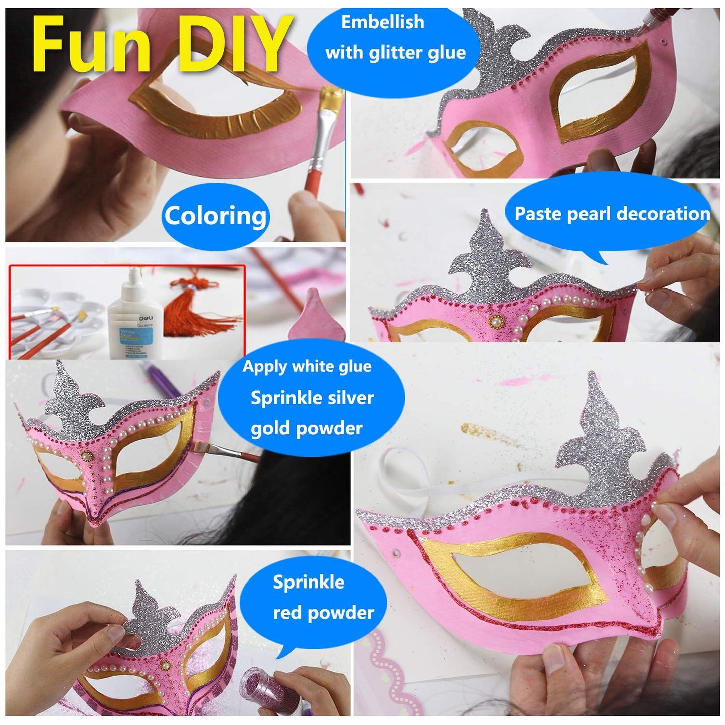 Costume Party Mask 12 Styles Party Mask Decoration White Paper Mask Paper Masquerade Party Accessory For Decoration Draw