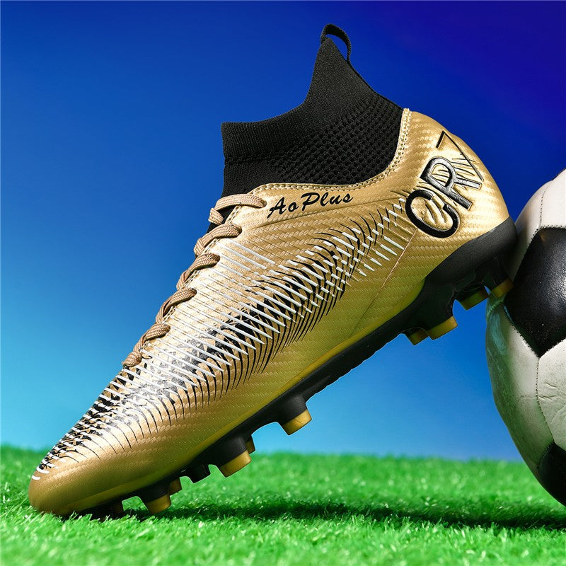 New Men Soccer Shoes Long Spikes Outdoor Sport Training Football Boots Cleats Adult Non Slip Boys Breathable Match Comfortable