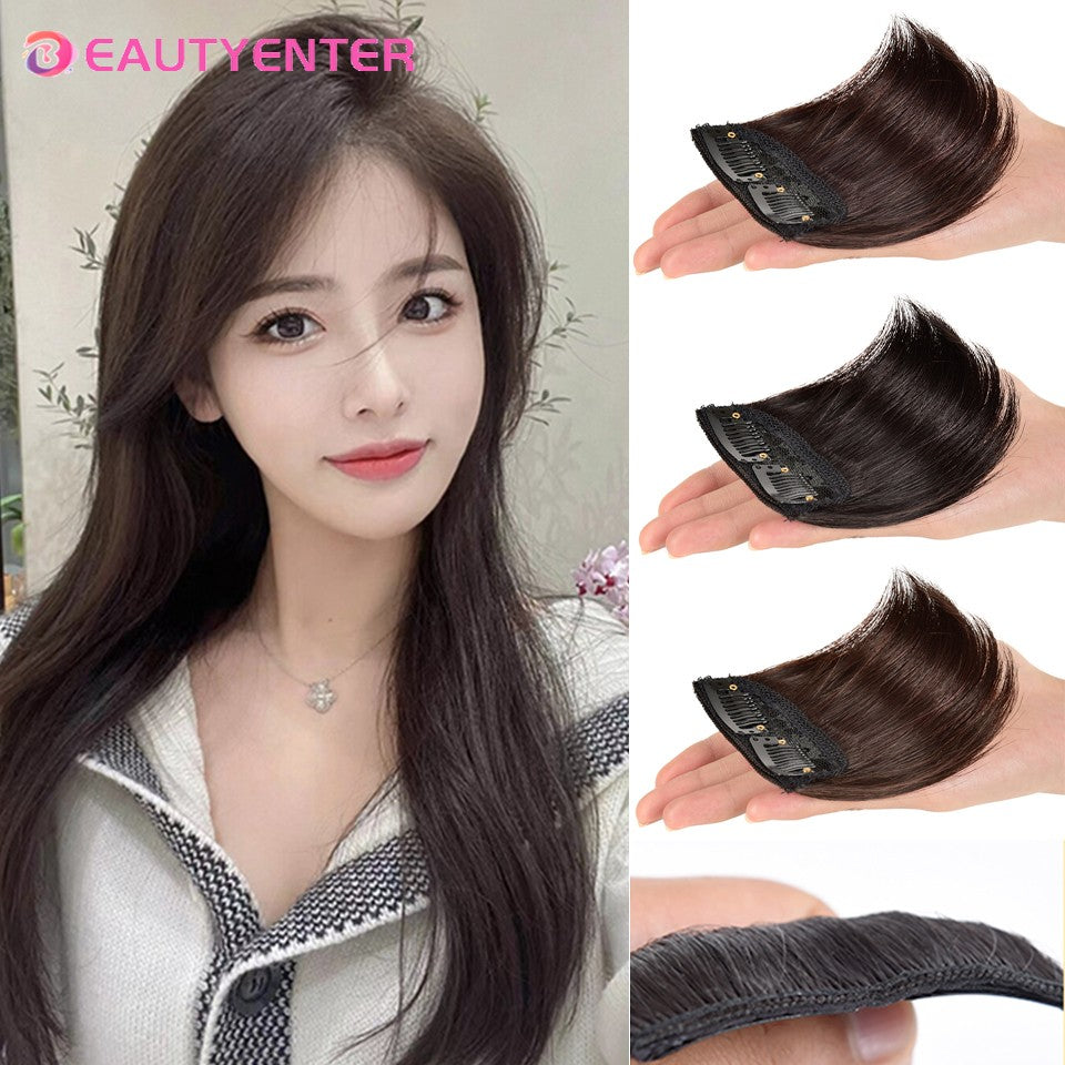Tic-Tacs Sintéticos One Piece 2Clips Cabelo Liso Invisível com Tic-Tac Aumento de Volume Apliques Capilares Cobertura Lateral Superior