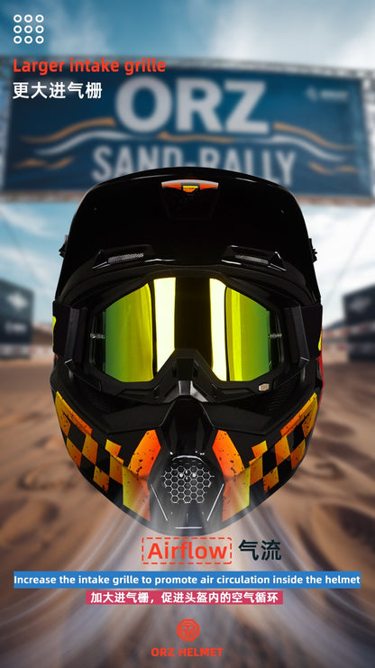 Capacete de motocross off-road, capacete de ciclismo speed downhill DH, capacete full face rally off-road