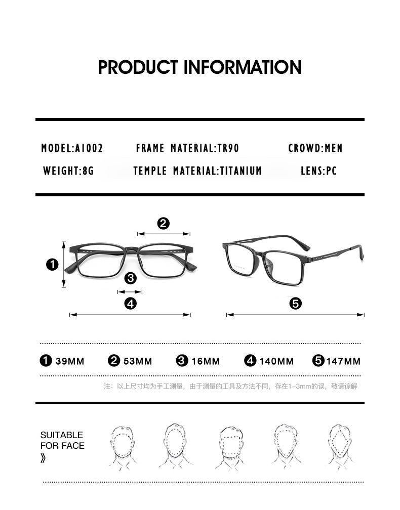 KANSEPT High Quality UltraLight Pure Titanium Anti Blue Reading Glasses Myopia Hyperopia Optical Glasses Prescription Eyewear