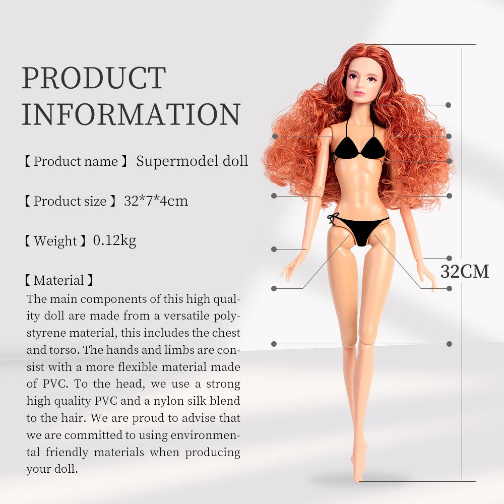 Xianxian Doll 32cm GALA NANA BJD Fashion Doll Ball-Jointed Supermodel Collectible Curly Straight Hair DIY Toys Collector Gift