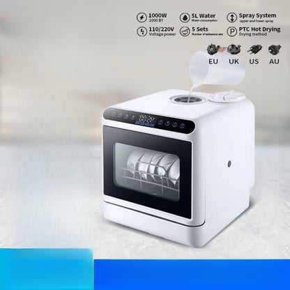 Smart Mini Dishwasher Countertop 6-8 Sets With Air Drying & Sterilization Function For Kitchen