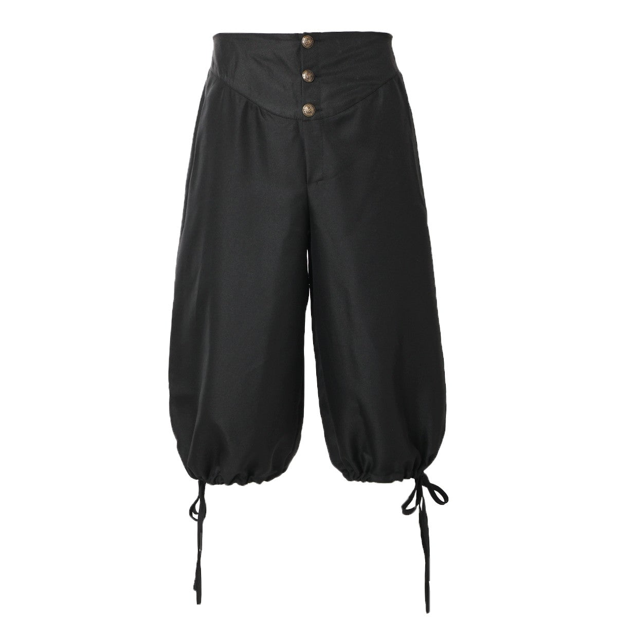 Calções de Fantasia de Pirata Calças de Pirata Calças Medievais Renascentistas Viking Cosplay com Amarração nas Costas
