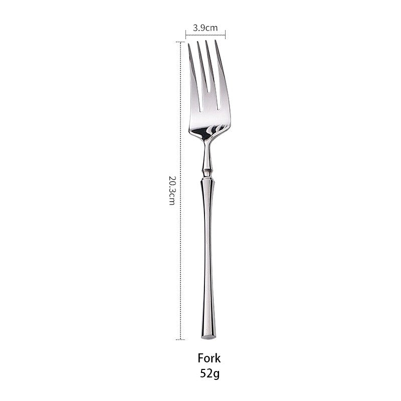 AJOYOUS Conjunto de Talheres Aço Inoxidável Polido Luxuoso Garfo Sobremesa Colher de Chá Faca Utensílios de Jantar Cozinha