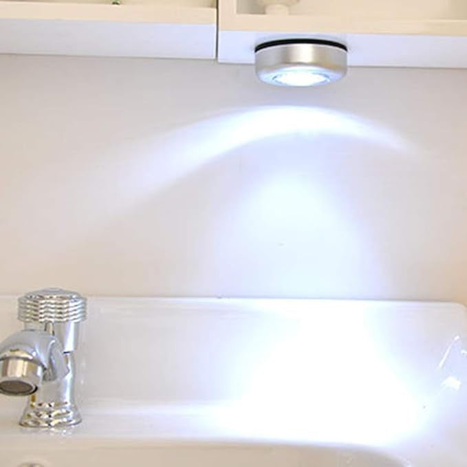 1/4/10 ? Mini Led Night Light, Self Adhesive Push Light Stairs Hallway Closet Kitchen Bedroom, Cabinets, Counters, Hallway