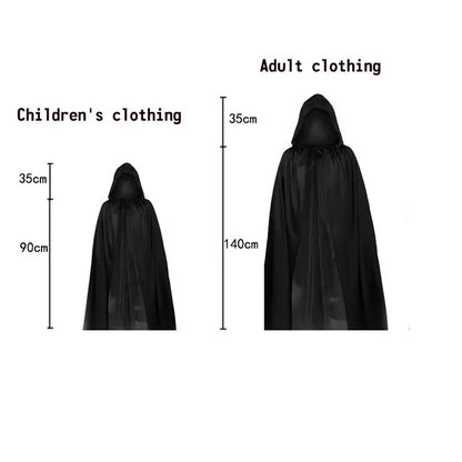 2026 Halloween Reaper Costume Set, including Death Gloves, Masks, Sickles, Role-Playing Costumes, and Adult Reaper Cloaks