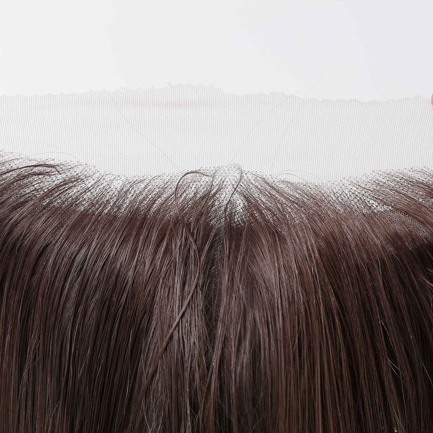 HENRY MARGU Peruca Frontal Lisa Ondulada Marrom Mista Longa Peruca Sintética Natural Ondulada 13x4 Frontal de Renda Cabelo Falso para Mulheres Raiz Escura