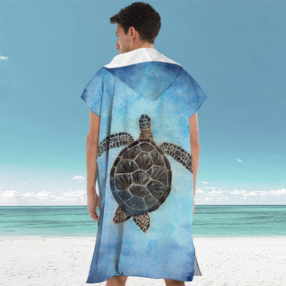 Beach bathrobe Cape surf poncho adult men hooded  Quick drying bath towel for outdoor sandbeach from China