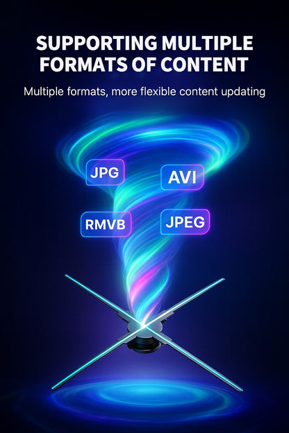 39.3 inch Large 3D Holographic Fan Display LED Advertising Machine Digital Video Player for Exhibition Promotion Signage