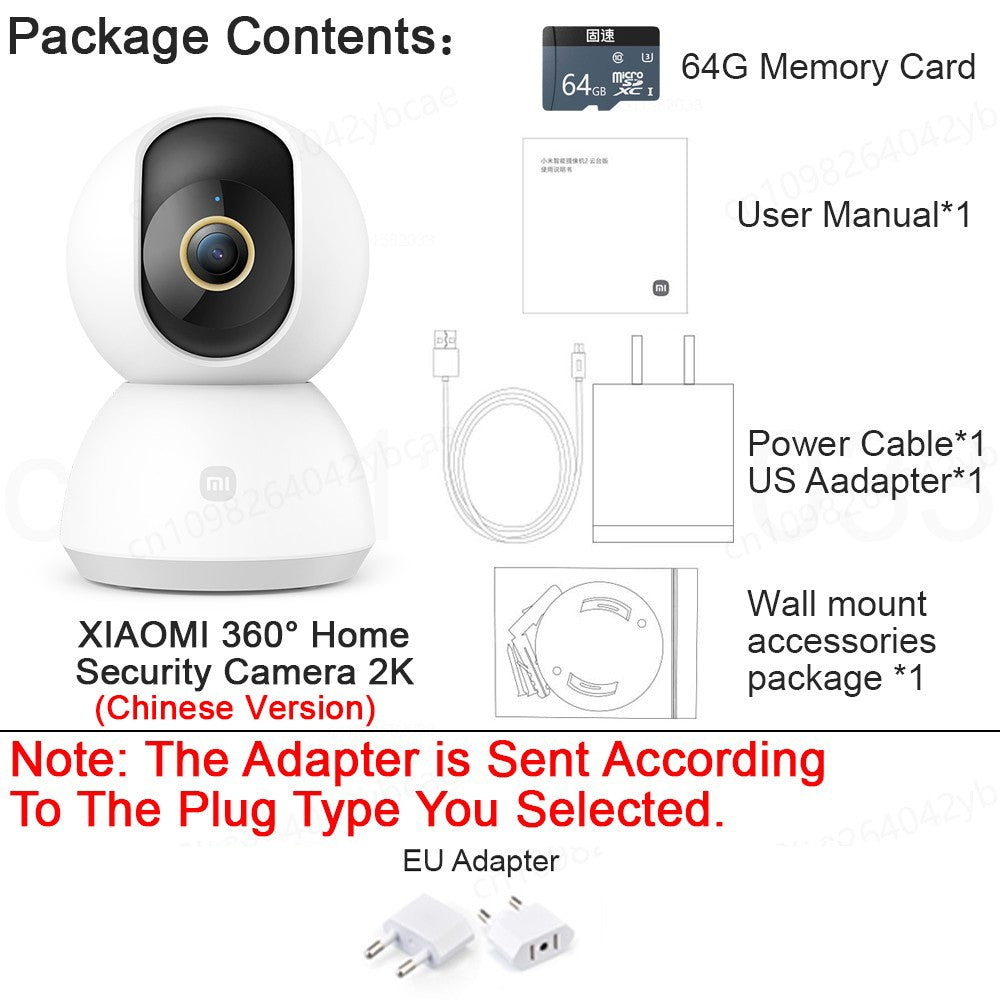 XIAOMI Home Security Intelligent Wifi Camera PTZ 2K,Color Night Vision,Two?Way Audio,AI Human Face Detection,Chinese Version
