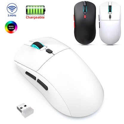Mouse Gamer Bluetooth Mouse Sem Fio Recarregável Gamer Paw3395 Leve Ergonômico Esport