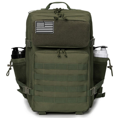 Mochila Tática 45L survival Bag Hunting MOLLE Backpack GYM Para Homens EDC Outdoor Hiking Rucksack com Suporte para Garrafa