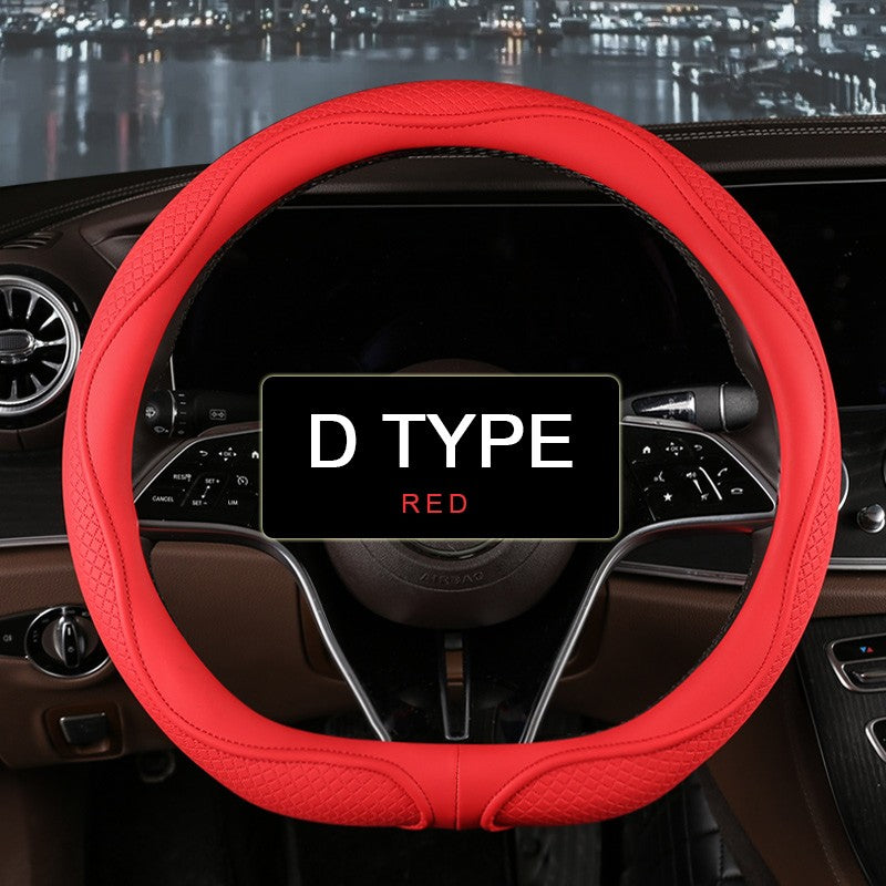 Motopets Carro Anti-Derrapante Capa de Volante em Couro Capa Protetora de Volante Universal Estilo Fashion 38cm Tipo O D