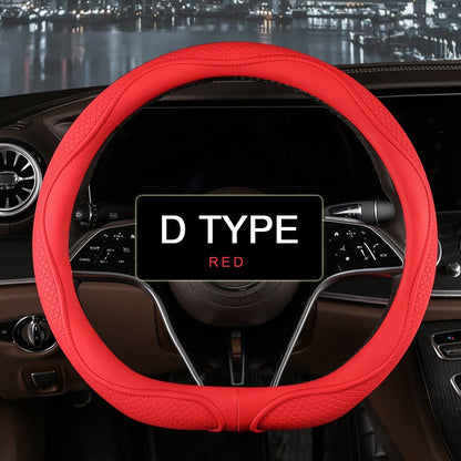 Motopets Carro Anti-Derrapante Capa de Volante em Couro Capa Protetora de Volante Universal Estilo Fashion 38cm Tipo O D