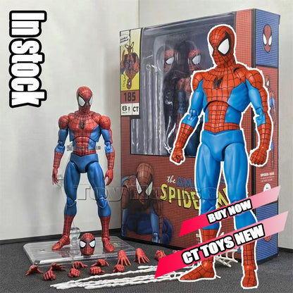 Gama completa em estoque Ct Toys Homem-Aranha Mafex 143 Ben Reilly Comic Ver The Amazing Spider-Man 001 Anime Action Figure Brinquedos Presente