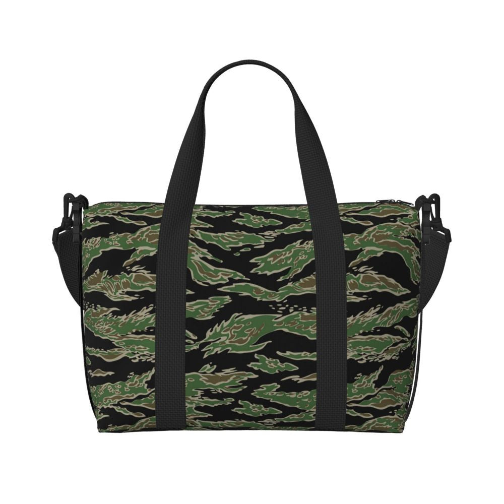 Tiger Stripe Camouflage Military Camo Beach Travel Bag Large Capacity Tote Bags for Gym Yoga Women Shopping Duffle Shoulder Bag