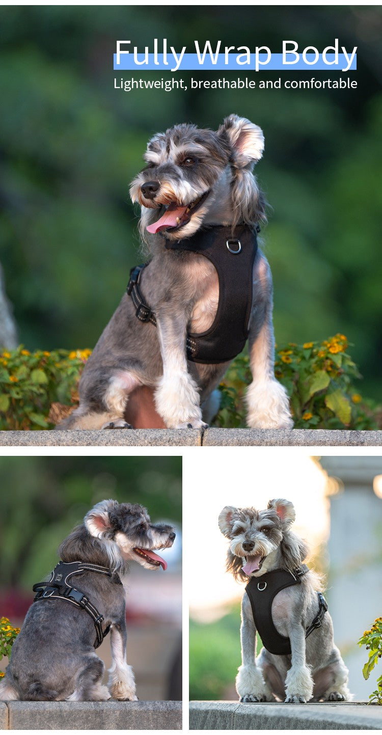 SMALL COMBINATION Dog Harness No Pull Reflective Pet Dog Chest Harness Adjustable for Small Medium Large Dogs Outdoor Walking